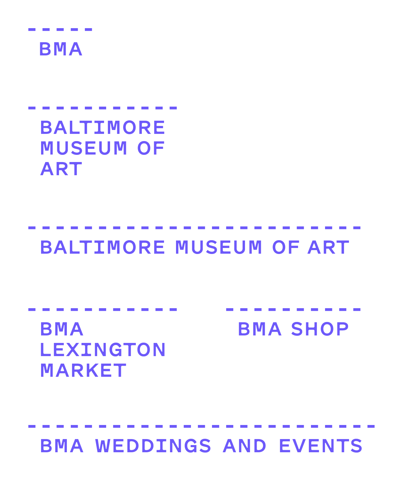 Baltimore Museum of Art logo system