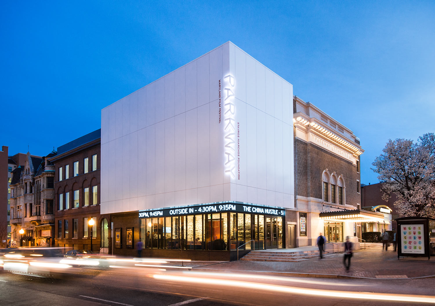 MdFF SNF Parkway Theatre in Baltimore, a contemporary film center and movie theater design and architecture