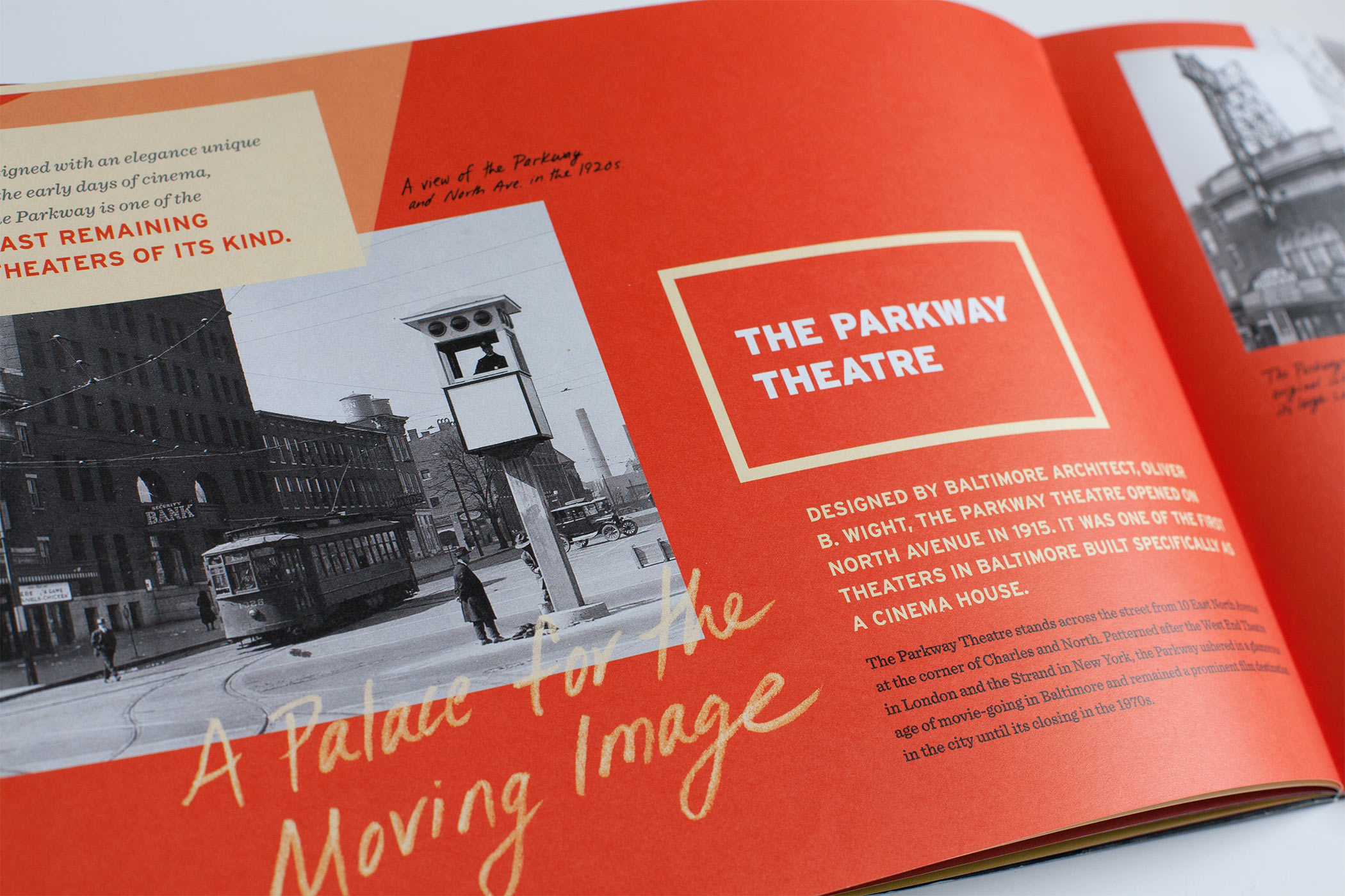 Detail of the Campaign for the Parkway Film Center case-statement, fundraising book