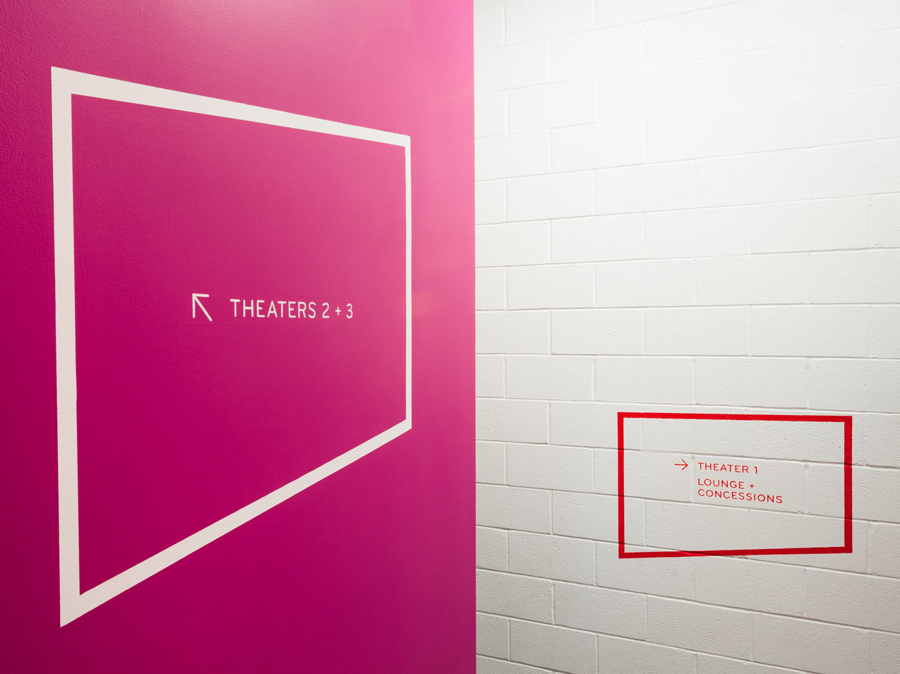 Hand-painted wayfinding signage and graphics