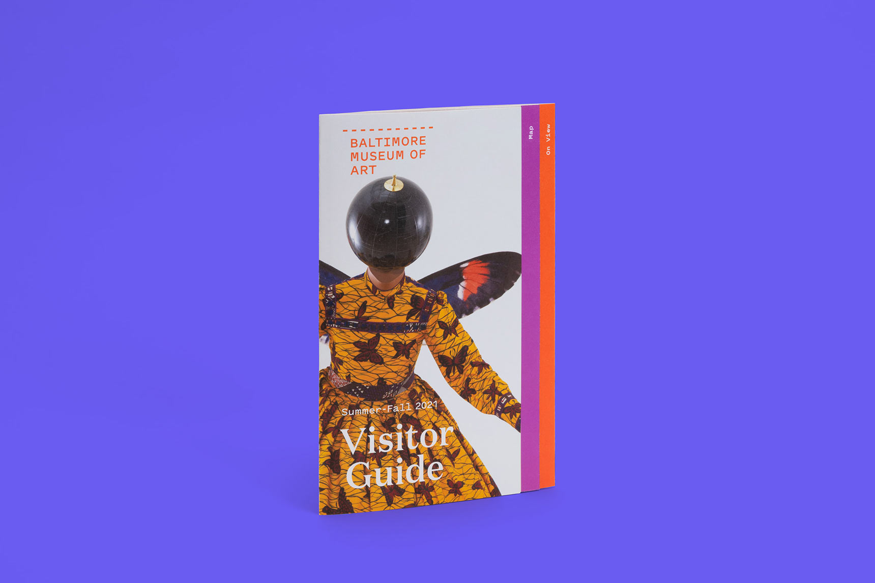 Baltimore Museum of Art brand identity visitor guide and museum map design by Topos Graphics